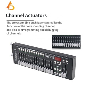 Contrôleur de lumière DMX 512, console DMX512 en aluminium pour éclairages mobiles, projecteurs LED PAR, éclairage de scène - Product Image 4