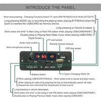 MP3 Çalar Mikrofon Kartı 3.7V 2x5W Taşınabilir Hoparlör Amplifikatör Güç MP3 Modülü