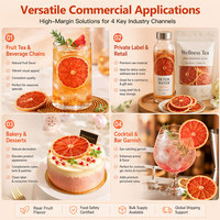Tranches de pamplemousse séchées naturelles de qualité supérieure, grandes tranches de pamplemousse déshydratées pour les thés aux fruits, les cocktails et la décoration