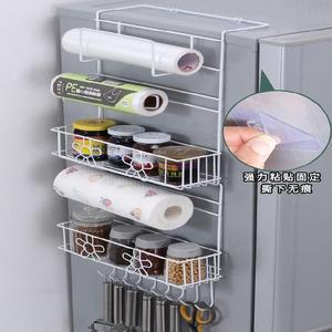 Kitchen accessories wall mounted storage holder rack metal spice jar rack set washing machine shelf fridge storage organizer