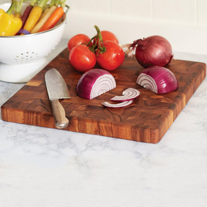 Nouvelle arrivée 14 pouces bois d'acacia extrémité carrée Grain planche à découper écologique élégant <span class=keywords><strong>cuisine</strong></span> <span class=keywords><strong>boucher</strong></span> bloc <span class=keywords><strong>pour</strong></span> hacher - Product Image 2