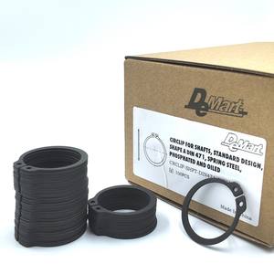 Anneaux de retenue <span class=keywords><strong>Demart</strong></span> en acier à ressort noir DIN471 de haute qualité pour arbres DIN471-1-A-45 * 1.75 - Product Image 6
