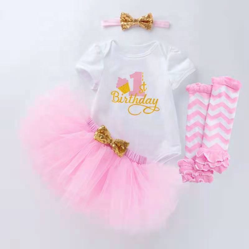 12 mois Robe En Coton pour Bébé Fille An 1st Anniversaire Bébé