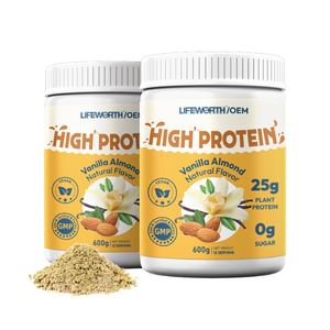Lifeworth saveur personnalisée vanille Glp-1 amande poudre de protéine à base de plantes végétalien pois riz <span class=keywords><strong>shake</strong></span> pour adultes - Product Image 2