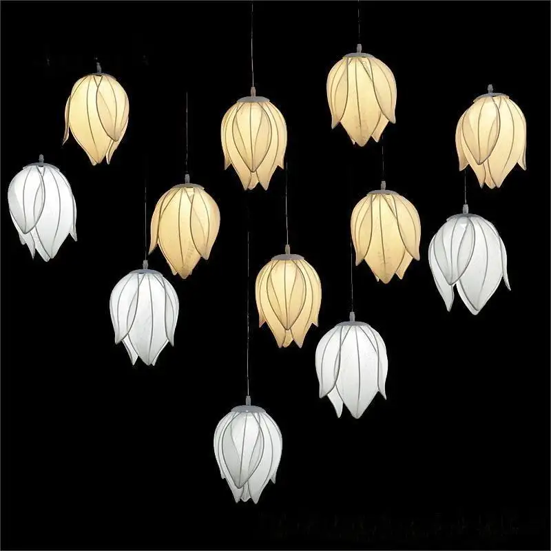 5 Köpfe weiß Lotus LED Hanging Light Prop Event für Hochzeits feier Dekoration Vintage Ins