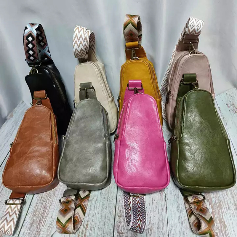Женские стильные сумки-слинги через плечо из искусственной кожи, поясной кошелек с богемными ремнями