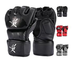 Berkualitas Tinggi Grosir Tinju Sarung Tangan Jari Penuh Kulit 20-30 Hari Hitam/Abu-abu Pu + Busa Pu Universal 3-7 Hari - Product Image 1