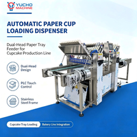 Machine automatique de chargement de gobelets en papier pour muffins et cupcakes, distributeur industriel de gobelets en papier pour ligne de production de gâteaux de boulangerie