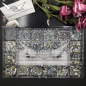 B1 haute qualité multi forme verre cristal pierre décoration conception Flatback Nail Art fantaisie strass