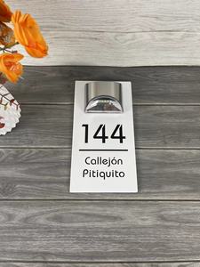 Wholesale Premium Solar House <b>Sign</b> LED Illuminated Laser Cut Contemporary Modern Door Number <b>Plaque</b> Matte Black White Mirror - Product Image 2