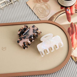 BELLE WORLD Épingles à cheveux en acétate creux carré rétro de taille moyenne, pince à cheveux pour chignon, pince à cheveux pour femme, pince à cheveux pour le dos de la tête - Product Image 4