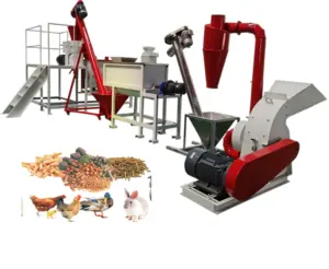 Automatic farming feed pasture straw production line pellet feed production unit YZ-300 pellet machine