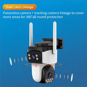 CS621DR-C 6MP Wifi of 4G Camera Automatische Rotatie Buiten Waterproof IP Bewegingsdetectie Audio Solar Camera Wifi 360 Draadloze Thuiscamera - Product Image 3