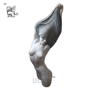Escultura Moderna de Mujer Desnuda Tallada a Mano en Piedra Natural Blanca, Busto de Mujer Desnuda Sexy, Estatuas de Mármol para Decoración del Hogar - Product Image 1