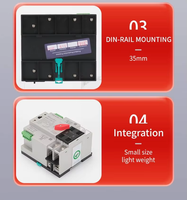 Minuteur domestique monophasé pour onduleur solaire photovoltaïque, interrupteur de transfert automatique double alimentation 2 pôles, capacité de coupure 800A