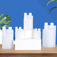 Bouteille en plastique à double col et double compartiment, en gros, bouteille à double compartiment, distributeur en plastique HDPE, bouteilles de réactifs en plastique