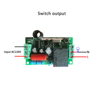 Interrupteur à distance sans fil 433 MHz, AC 220V, 1 canal, récepteur et émetteur de relais RF pour l'alimentation des appareils électriques, marche/arrêt