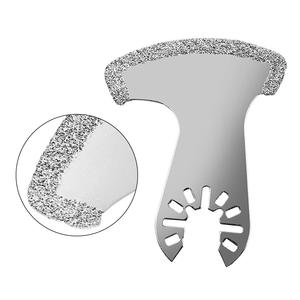 Hoja de sierra multifunción, hoja de sierra <span class=keywords><strong>oscilante</strong></span> de diamante triangular Rasp, carburo para cerámica de azulejos, multiherramienta - Product Image 6