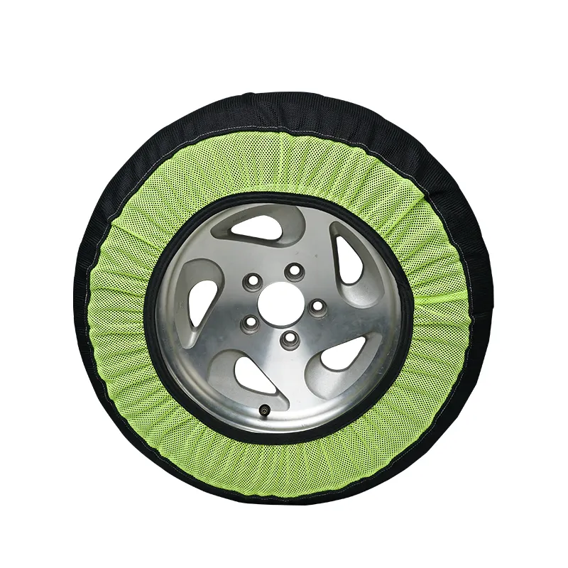 BOHU High Quality Fabric Auto Snow Sock Tire Chain Snow Anti-Skid Tire Chain Green Color