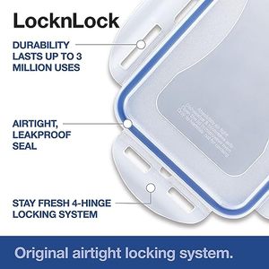 Locknlock <strong>Rectangular</strong> <strong>Food</strong> <strong>Containers</strong> with Lids Set of 5 - Plastic Airtight &amp; Watertight <strong>Food</strong> Storage <strong>Containers</strong>, Bpa Free &amp; - Product Image 2