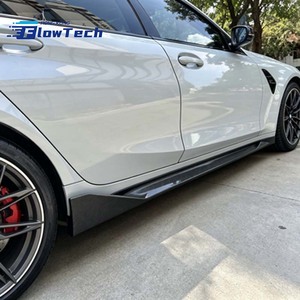 Kit de jupes latérales en fibre de carbone style MP pour BMW G80 M3 G82 M4 – Amélioration aérodynamique complète, fibre de carbone brillante, matériel inclus - Product Image 4