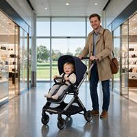 Best-seller, poussette pliable certifiée EN1888, 4 roues en PU, matériaux de qualité supérieure, poussette pour bébé de 0 à 3 ans, soucieuse de la santé