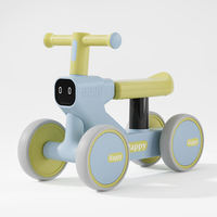Voiture à pédales pour enfants de 1 à 3 ans, vélo d'équilibre à 4 roues anti-retournement, trottinette pour bébé unisexe, vélo à pousser pour tout-petits