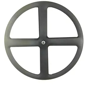 Ruota per pista per bicicletta a <span class=keywords><strong>4</strong></span> razze 700C ruota per pista posteriore in carbonio Fixie a velocità singola copertoncino 23MM - Product Image 1