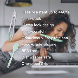 Wooden Handle Products Eco-Friendly Food Grade Cooking Tools 19Pcs <b>Silicone</b> Kitchen Utensils Set - Product Image 2