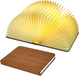 Productos al por Mayor y Dropshipping 2025, Lámpara de Noche LED de Madera, Estilo Libro, Recargable, Plegable, de Papel de Arroz, para Escritorio - Product Image 1