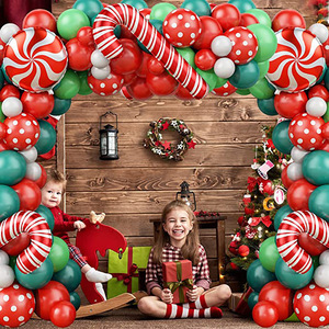 Kit <span class=keywords><strong>de</strong></span> Arco Candyland, Globos <span class=keywords><strong>de</strong></span> Látex Rojos y Verdes con <span class=keywords><strong>Bastones</strong></span> <span class=keywords><strong>de</strong></span> Caramelo y Menta para Decoración <span class=keywords><strong>de</strong></span> Fiestas Navideñas - Product Image 3