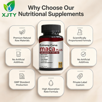 XJTY Nature Maca Plus Complément Herbal en Capsules 7500mg – Améliore et Raffermit les Fesses, Stimule les Gluteus, Gestion de l'Énergie
