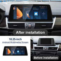 Radio Mobil Android 15 Qualcomm Snapdragon 8 Core 12,3 inci untuk BMW Seri 2 F45 F46, Navigasi GPS, Pemutar Multimedia Nirkabel