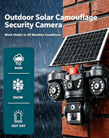 Caméra de sécurité extérieure solaire camouflage 9MP HD CMOS avec audio bidirectionnel, étanche IP66, vision nocturne et détection de mouvement pour ferme