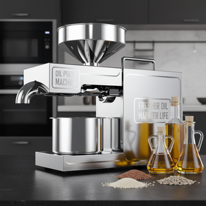 เครื่องทำน้ำมันอัตโนมัติขนาดเล็ก เครื่องบีบน้ำมันไฟฟ้า เครื่องจักรสำหรับผลิตน้ำมันจากเมล็ดพืช - Product Image 1