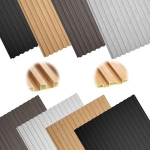 Hot bán không thấm nước PVC tấm Tường hạt gỗ rãnh Hội Đồng Quản trị cho TV nền WPC tường ốp Hội Đồng Quản Trị cho phòng khách - Product Image 2