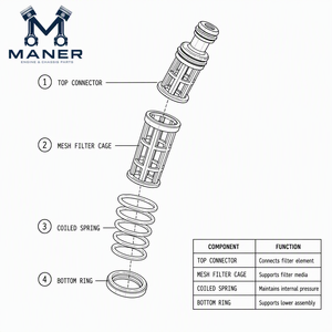 Válvula de control de presión del cuerpo del filtro de aceite MANER 06J115679F para Audi A4 A5 A6 Q3 Q5 VW Golf GTI Tiguan Scirocco Sharan EA888 GEN2 - Product Image 5
