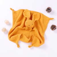 Adorable Doudou Lapin en Mousseline de Coton Bio pour Bébé
