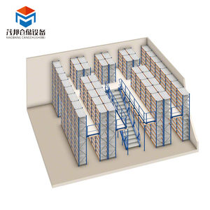 קומת ביניים מדפי וצובר עבודת פלטפורמת פלדה תעשייתי אחסון מחסן ביניים מערכות - Product Image 5