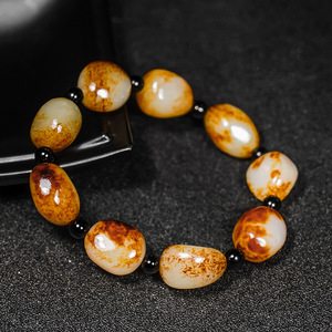 Pulsera <span class=keywords><strong>de</strong></span> cuentas <span class=keywords><strong>de</strong></span> <span class=keywords><strong>jade</strong></span> Hetian PFT Henan Seed con varios <span class=keywords><strong>tipos</strong></span> <span class=keywords><strong>de</strong></span> piedras originales, para hombres y mujeres, piel roja <span class=keywords><strong>de</strong></span> jujube, Tianbaiyu, regalo - Product Image 2