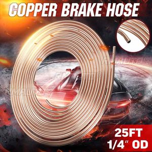ท่อทองแดงผสมนิกเกิลขนาด 3/16 นิ้ว 1/4 นิ้ว OD ยาว 25 ฟุต 7.62 เมตร สำหรับสายเบรกและคลัตช์ ชุดท่อป้องกันสนิมและการกัดกร่อน - Product Image 1