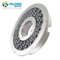 Lumière de fontaine LED RGBW CE Rohs 144W, lumière annulaire en forme de beignet, fonctionnalité aquatique, acier inoxydable 316L, indice de protection IP68, lumière sous-marine