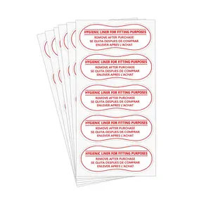 环保胶粘剂防护整体卫生贴纸透明PVC防护卫生试贴卫生标签