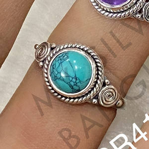 Anillo de amatista hecho a mano 925 joyería de plata esterlina 925 joyería de plata al por mayor - Product Image 2