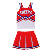 Costumes de cheerleading sexy de haute qualité, design personnalisé, adultes, enfants, compétition de danse, sublimation, uniformes de cheerleading rouge et bleu