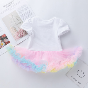 Set Completo per <span class=keywords><strong>Bambina</strong></span> in Cotone, Bestseller per Compleanni e Festività, Tutina con Design a Lettere Cartoon - Product Image 2