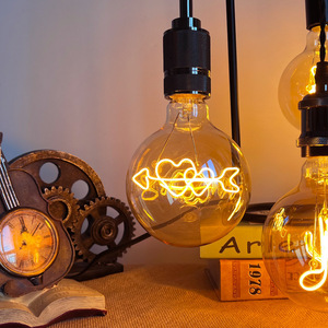 Dimmable Led Filament Retro <strong>Bulb</strong> LOVE E27 G125 Vintage Glass Lamp AC220V 110V Incandescent Decoration Holiday Wedding Party - Product Image 4