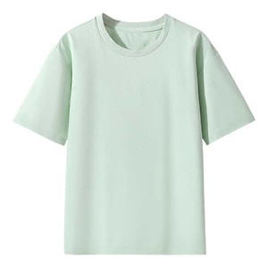 Camiseta de <span class=keywords><strong>Manga</strong></span> <span class=keywords><strong>Corta</strong></span> con Cuello Redondo, Diseño Personalizado con Logotipo Impreso, de Algodón de Secado Rápido, Color Sólido, Estilo Holgado para <span class=keywords><strong>Hombre</strong></span> y Mujer - Product Image 3