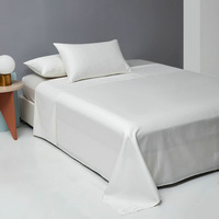 CVC 200tc Hôtel Literie Tissu 50% Coton 50% Polyester 40s Percale Blanc Tissu en Rouleau Extra Large pour Lits et Sacs/Housses