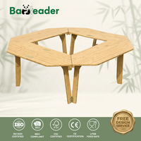 Table pliante portable en bambou pour foyer extérieur, camping, barbecue, pique-nique, terrasse et réceptions dans la cour